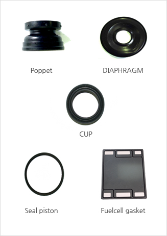 Poppet, DIAPHRAGM, CUP, Seal piston, Fuelcell gasket